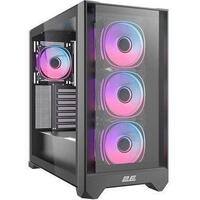 Корпус 2E GAMING Dominator Pro G2302B, без БП 2xUSB3.0, 1xUSBType-C, 4x120мм ARGB, VGA 380мм, LCS ready, контроллер з пультом, TG Side Panel, TG/Mesh Front panel, ATX, чёрный