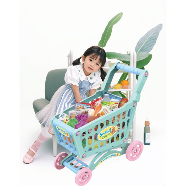 Дитячий візок для покупок у супермаркеті Urmywo (661-537blue) блакитний