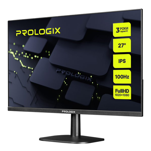 Монитор Prologix 27 P2725HF IPS Black 100Hz; 1920х1080, 5 мс, 250 кд/м2, D-Sub, HDMI
