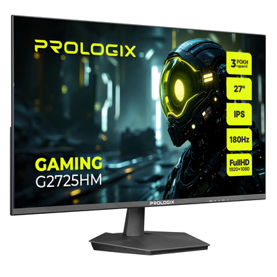 Монитор Prologix Gaming 27" G2725HM IPS Black 180Hz; 1920х1080, 1 мс, 250 кд/м2, DisplayPort, HDMI, динамики Монитор Prologix Gaming 27" G2725HM IPS Black 180Hz; 1920х1080, 1 мс, 250 кд/м2, DisplayPort, HDMI, динамики