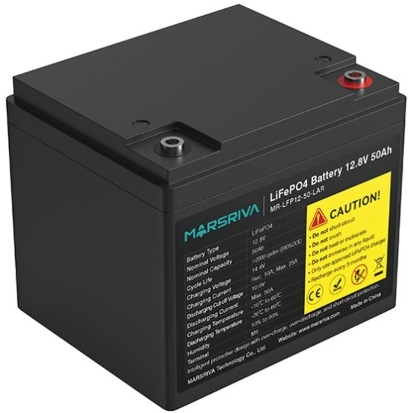 Акумуляторна батарея Marsriva MR-LFP12-50-LAR 12,8 V/50Ah