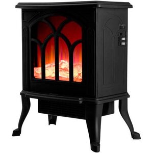 Тепловентилятор Neo Tools, 30м кв., 1500Вт, керам. нагрев. элемент (PTC), эффект пламени, чёрный