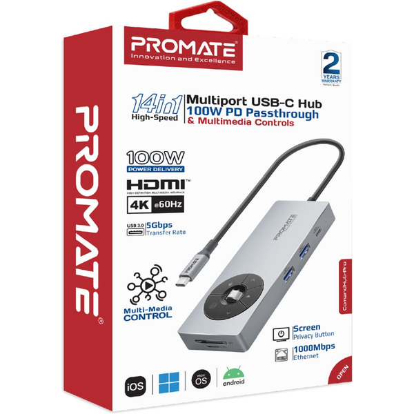 USB-хаб Promate ComandHub-Pro