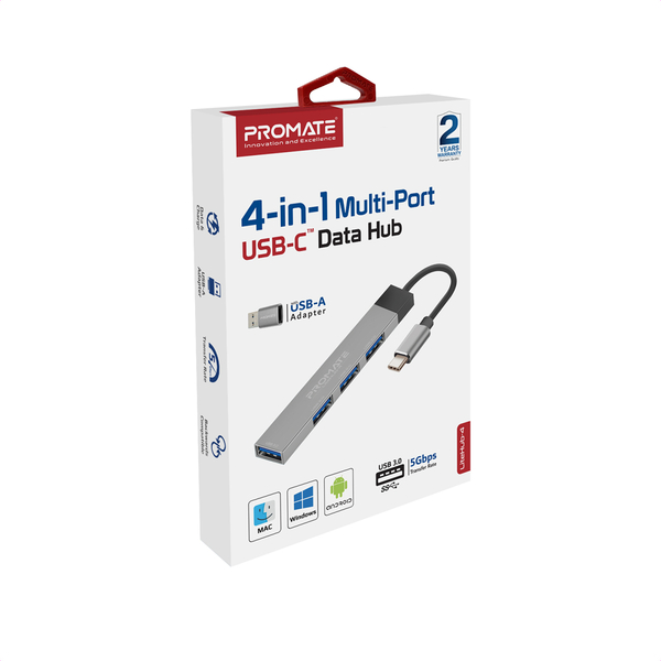 USB-хаб Promate LiteHub-4.Grey