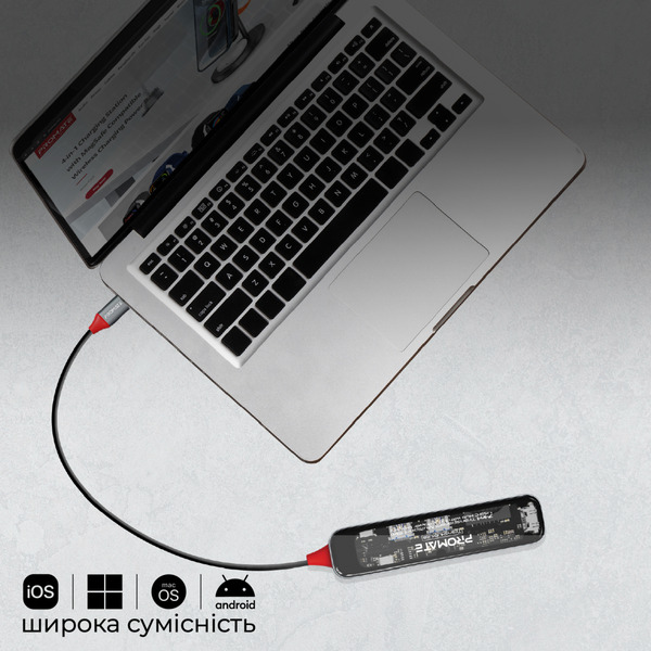 USB-хаб Promate TransHub-Lite.Grey