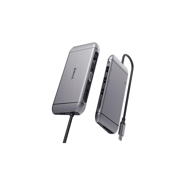 USB-хаб REAL-EL CQ-900 Space Grey
