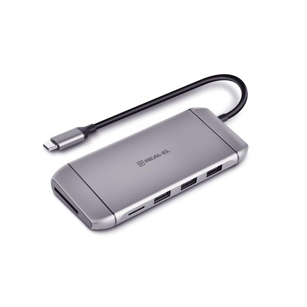 USB-хаб REAL-EL CQ-900 Space Grey