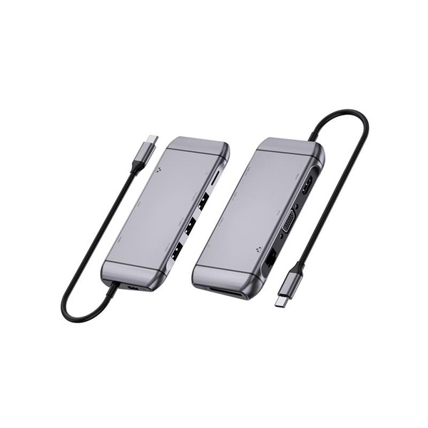 USB-хаб REAL-EL CQ-900 Space Grey