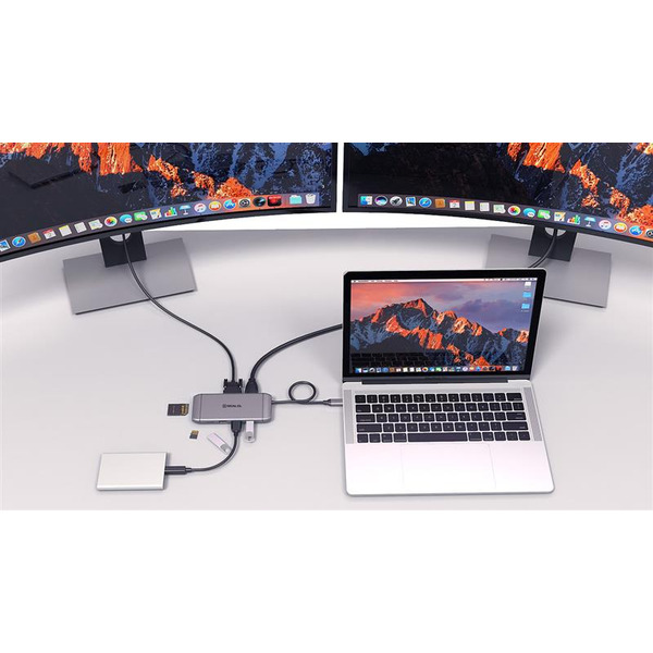 USB-хаб REAL-EL CQ-900 Space Grey