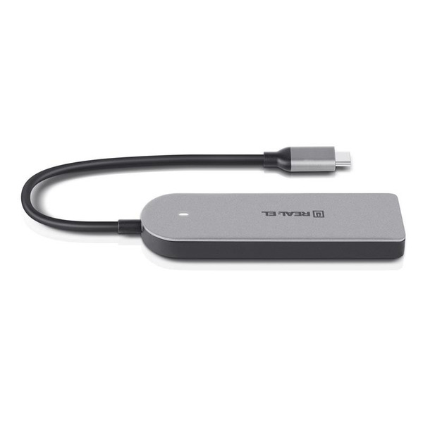 USB-хаб REAL-EL CQ-415 Space Grey