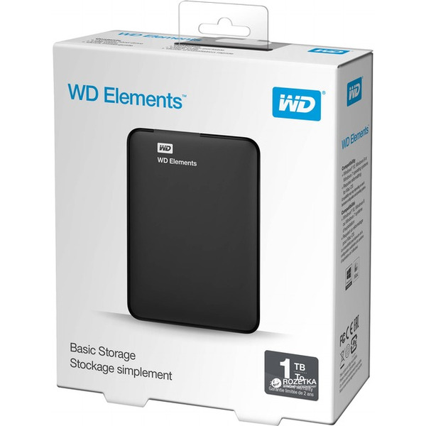 Жорсткий диск WD Elements Black WDBUZG0010BBK-WESN_Bulk