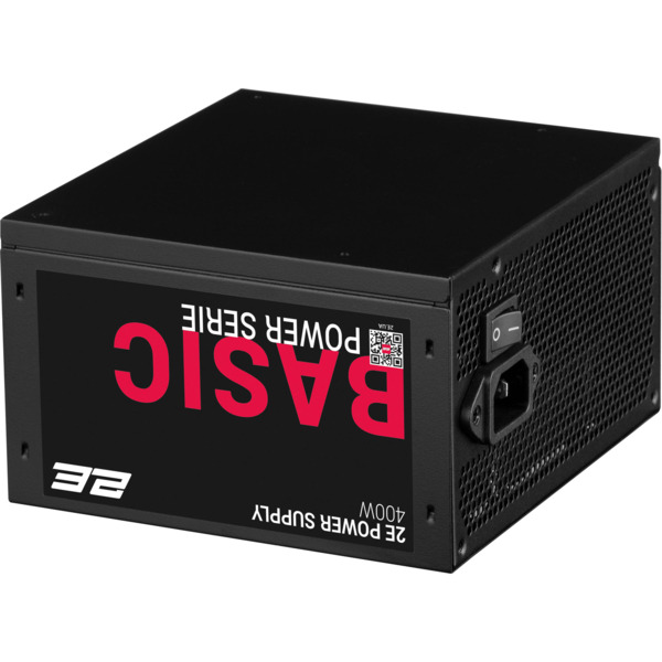 Блок питания 2E Basic Power  (400W) 80% 120мм 1xMB 24pin(20+4) 1xCPU 8pin(4+4) 3xMolex 4xSATA 1xPCIe 8pin(6+2)
