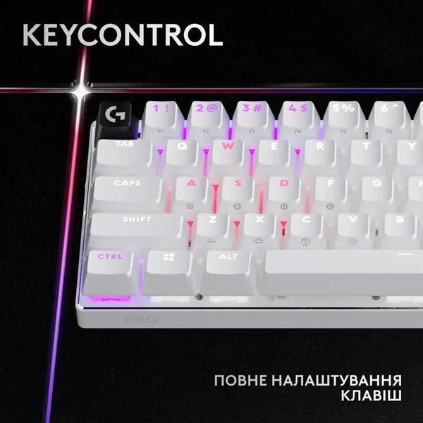 Клавиатура беспроводная Logitech G PRO X 60 TKL GX Optical Tactile White (920-011930)