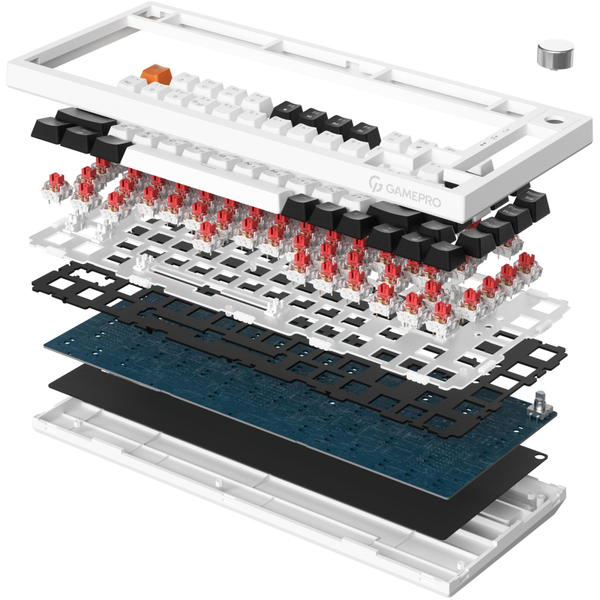 Клавиатура GamePro MK160W Red с Hot-Swap RGB White 