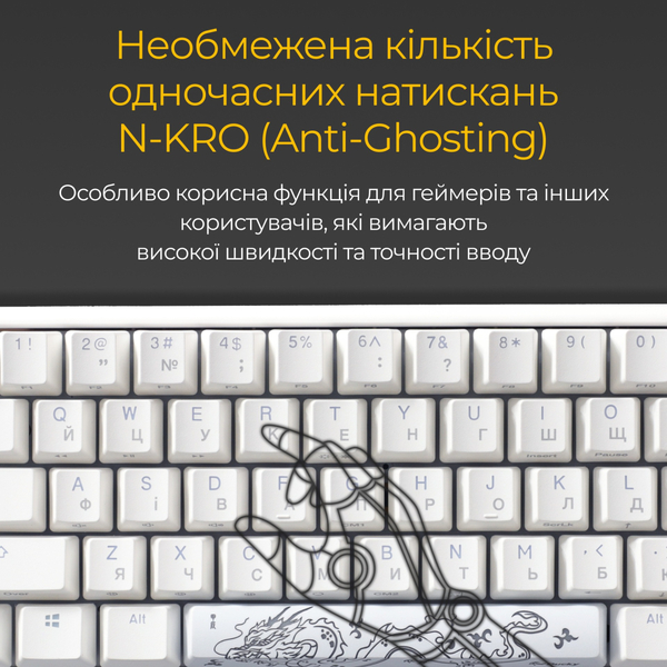 Клавіатура Ducky DKON2161ST-BUAPXPWWWSC1