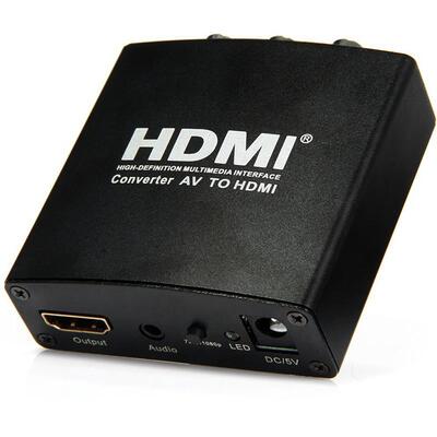 Конвертер PowerPlant (CA911479) HDCAV01 AV (3xRCA) - HDMI, черный
