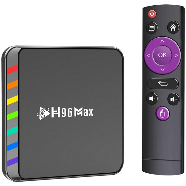 TV Медіаплеєр H96 MAX W2 2/16Gb/ Amlogic S905W2/ Android 11/ WiFi 2.4G+5G/BT:5.0/ LAN:100M/ чорний