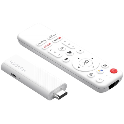 TV Медіаплеєр H96 MAX H313 TV Stick 2/16Gb/ Allwinner H313/ Android 14/ WiFi 2.4G+5G/білий