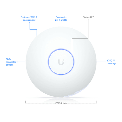 Точка доступу Ubiquiti U7 Long-Range (U7-LR)    