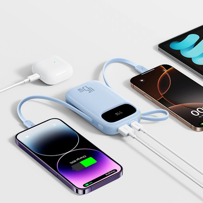 Зовнішній акумулятор (павербанк) Baseus EnerFill FC31 Qpow 3 Digital Display USB-C + iP 20000mAh 45W Galaxy Blue (E0028D03)  