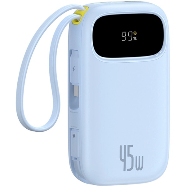 Внешний аккумулятор (Power Bank) Baseus EnerFill FC31 Qpow 3 с цифровым дисплеем USB-C + iP 20000mAh 45W Galaxy Blue (E0028D03)