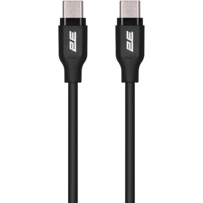 2E Кабель USB-C - USB-C Glow 60W 1m Black