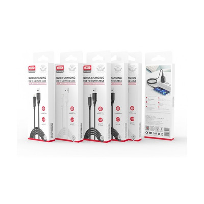 Кабель XO Zebra Series Braided NB235_C_White