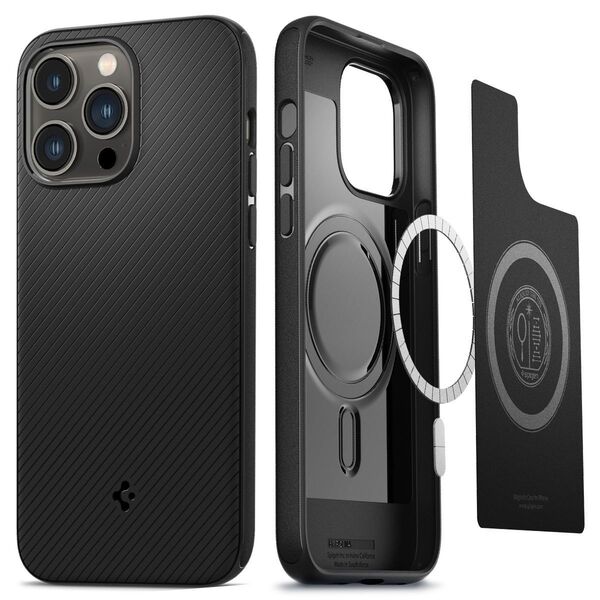 Spigen Чехол для Apple iPhone 14 Pro Max Mag Armor MagFit, Matte Black