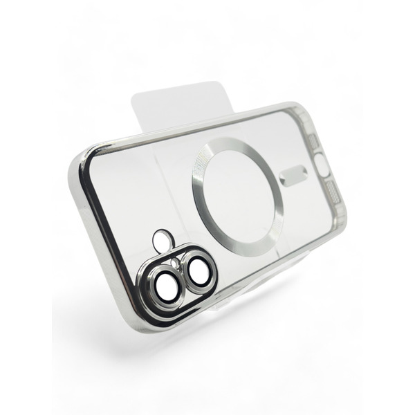 Чохол BeCover TPU Chrome Case MagSafe для Apple iPhone 16 Plus Silver 712078