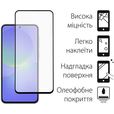 Чохол Dengos для Samsung Galaxy A36 SM-A366 Black Full Glue DG-KM-145