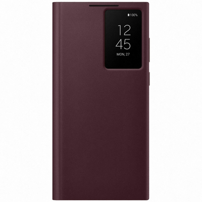 Чохол Samsung Smart Clear View Cover для Samsung Galaxy S22 Ultra SM-S908 Burgundy EF-ZS908CEEGRU