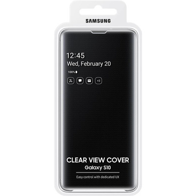 Чехол-книжка Samsung Clear View Cover для Samsung Galaxy S10 SM-G973 Black (EF-ZG973CBEGRU)