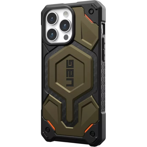 Чохол Urban Armor Gear Monarch Pro Magsafe для Apple iPhone 15 Pro Max Carbon Elemental Green 11422211427B