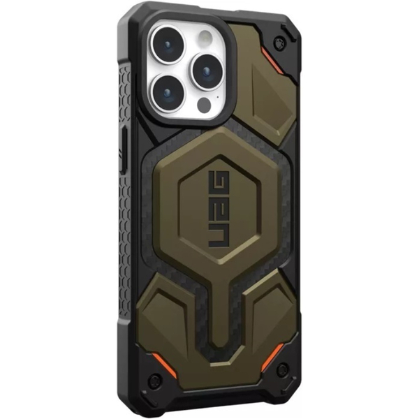 Чохол Urban Armor Gear Monarch Pro Magsafe для Apple iPhone 15 Pro Max Carbon Elemental Green 11422211427B