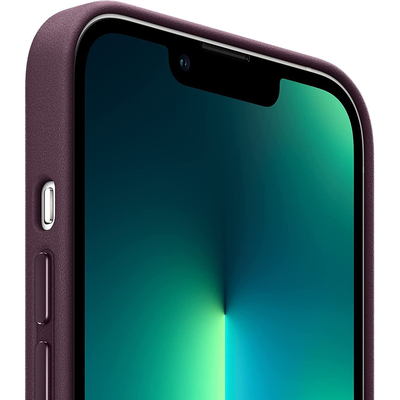 Чохол Apple Leather Case with MagSafe для Apple iPhone 13 Pro Dark Cherry MM1A3