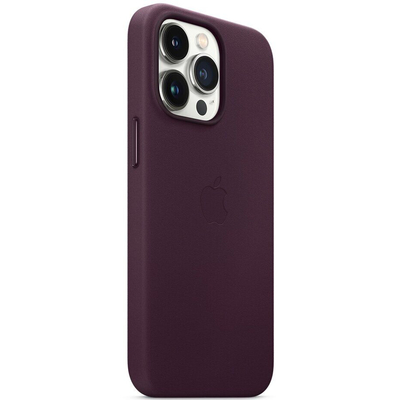 Чохол Apple Leather Case with MagSafe для Apple iPhone 13 Pro Dark Cherry MM1A3