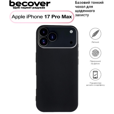 Чохол BeCover для Apple iPhone 17 Pro Max Black 713762