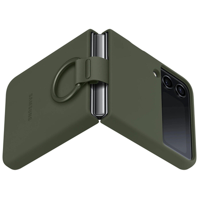 Чохол Samsung Silicone Cover with Ring для Samsung Galaxy Flip 4 SM-F721 Khaki EF-PF721TGEGUA