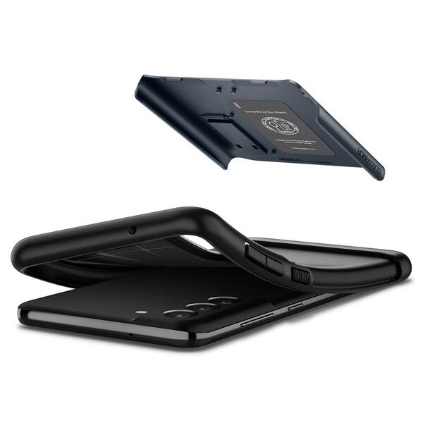 Чохол Spigen Slim Armor для Samsung Galaxy S21 FE SM-G990 Metal Slate ACS03152