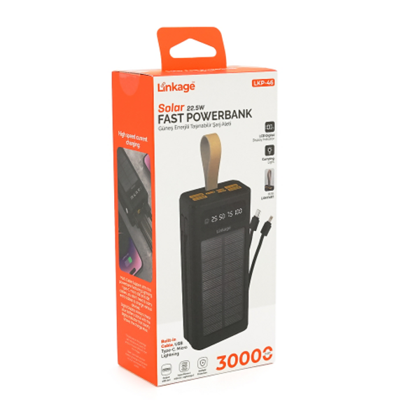 Зовнішній акумулятор (Power Bank)) Linkage LKP-46 22.5W 30000mAh Black