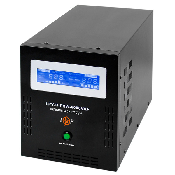 Резервний UPS LogicPower LPY-B-PSW-6000VA+ 4200Вт 10A/20A с правильной синусоидой 48В (6615)
