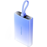 Зовнішній акумулятор (Power Bank)Vention 10000 mAh 22,5W PD, USB-A, USB-C In/Out, Lightning In/Out, Blue