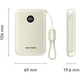 Зовнішній акумулятор (Power Bank)Vention 10000mAh 22,5W Fast Charging, USB-A, 2xUSB-C, with built-in USB-C cable, Beige