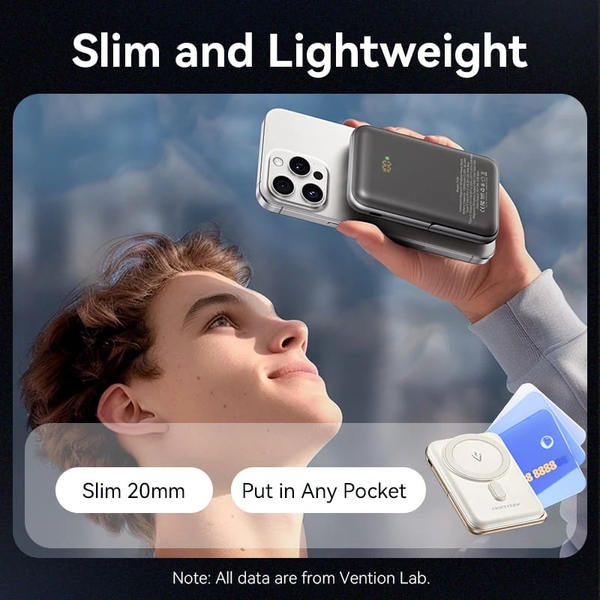 Зовнішній акумулятор (Power Bank) Vention Magnetic Wireless FHNW0