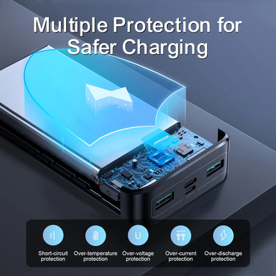 Зовнішній акумулятор (Power Bank)Joyroom 20000mAh 22,5W PD,QC3.0, 2xUSB-A, Micro USB, USB-C In/Out Black