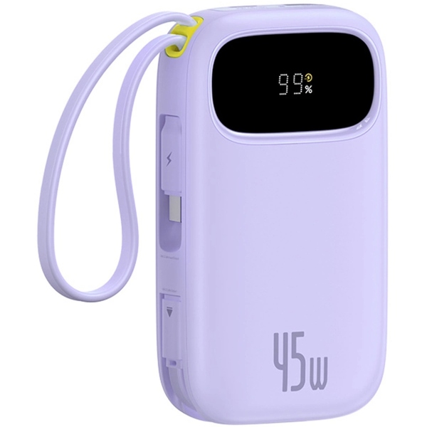 Зовнішній акумулятор (Power Bank)) Baseus EnerFill FC31 Qpow 3 Digital Display USB-C + iP 20000mAh 45W Nebula Purple (E0028D02)