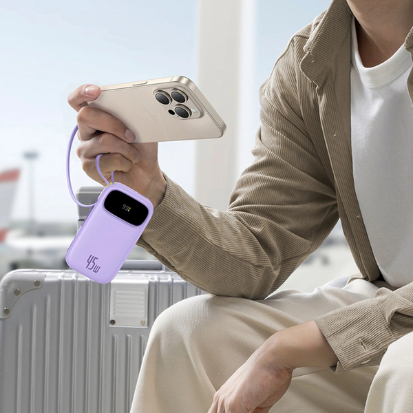 Зовнішній акумулятор (Power Bank)) Baseus EnerFill FC31 Qpow 3 Digital Display USB-C + iP 20000mAh 45W Nebula Purple (E0028D02)
