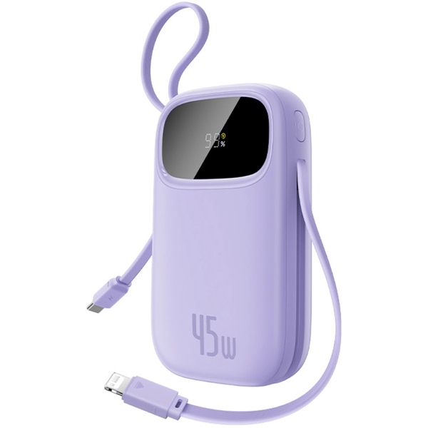 Зовнішній акумулятор (Power Bank)) Baseus EnerFill FC31 Qpow 3 Digital Display USB-C + iP 20000mAh 45W Nebula Purple (E0028D02)