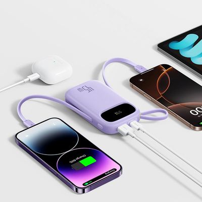 Зовнішній акумулятор (Power Bank)) Baseus EnerFill FC31 Qpow 3 Digital Display USB-C + iP 20000mAh 45W Nebula Purple (E0028D02)