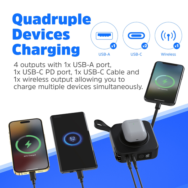 Зовнішній акумулятор (Power Bank) Energizer Magnetic Wireless QM10001AC